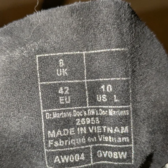 Dr Martens 1460 Disco Iridescent Suede Lace Up Boots Size 10 Doc Martens - Picture 11 of 12